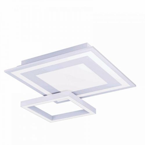 EGLO connect Savatarila-Z LED stropní světlo bílá, Obývací pokoj / jídelna, ocel, plast, 21W, P: 45 cm, L: 45 cm, K: 7cm