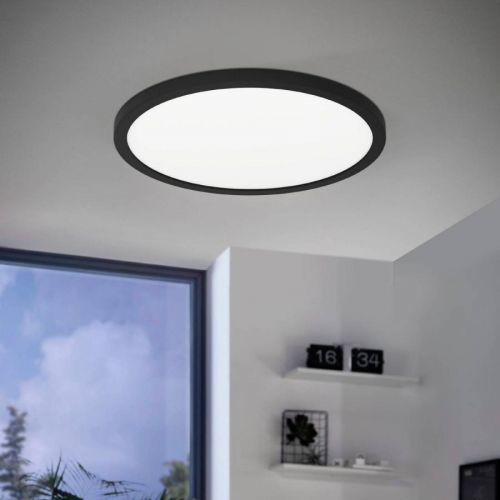 EGLO connect Rovito-Z stropní světlo černá Ø29, 5cm, Obývací pokoj / jídelna, plast, 14.6W, K: 2.5cm