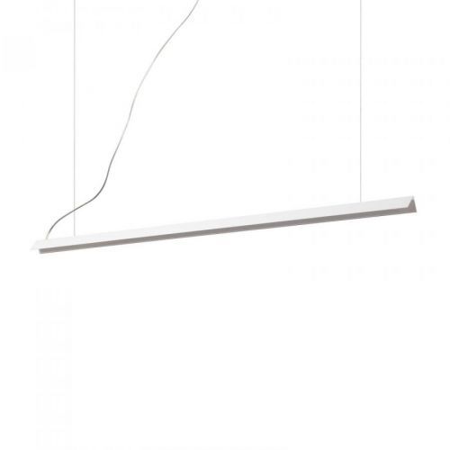 Ideallux Ideal Lux V-Line LED závěsné světlo bílá, Obývací pokoj / jídelna, hliník, silikon, 25W, P: 110 cm, L: 3.4 cm, K: 3cm