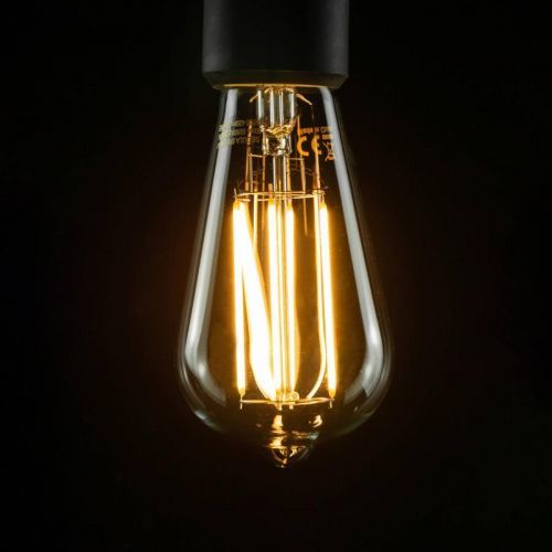 Segula SEGULA LED žárovka Rustika Long Style 6, 5W čirá, sklo, E27, 6.5W, Energetická třída: F, P: 14.5 cm