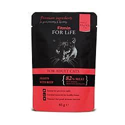 Kapsička FITMIN for Life Cat Pouch Adult beef 85 g