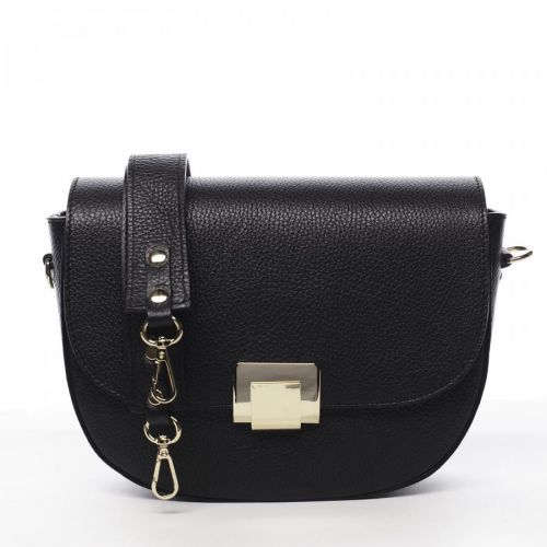 Dámská kožená kabelka černá - ItalY Lisa černá