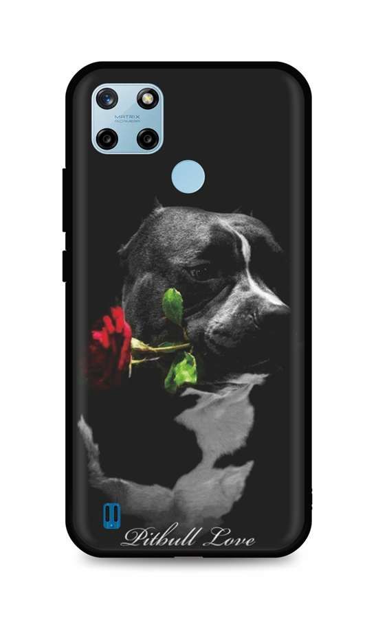Kryt TopQ Realme C25Y silikon Pitbull Love 70541