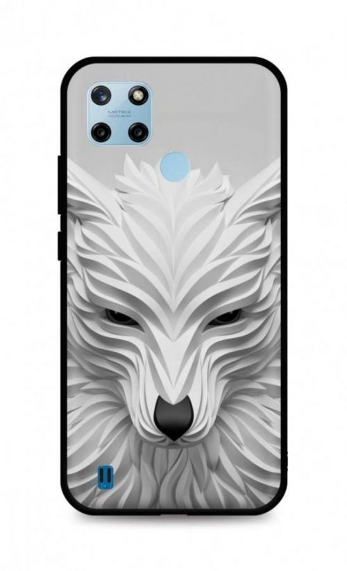 Kryt TopQ LUXURY Realme C25Y pevný Bílý vlk 70220