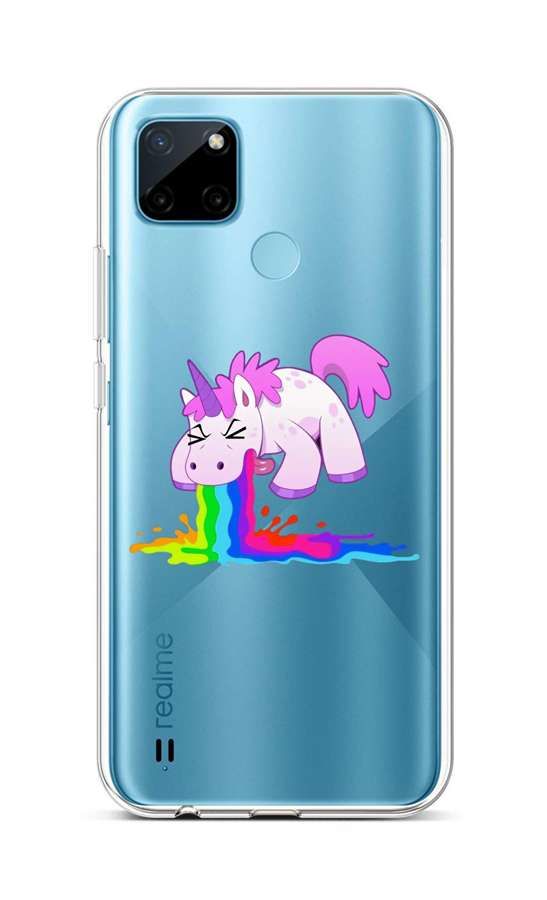 Kryt TopQ Realme C21Y silikon Rainbow Splash 69931