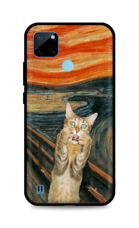 Kryt TopQ Realme C21Y silikon Scared Cat 69715