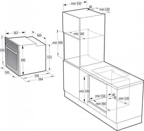 Gorenje vestavná trouba BSA6737E15BG SteamAssist