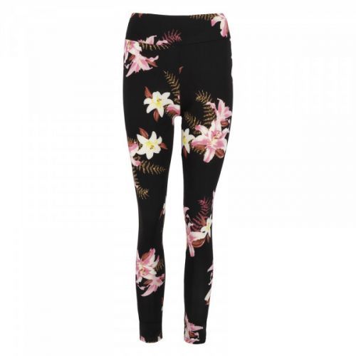 Módní dámské květinové legíny Janas, růžová lilie M/L