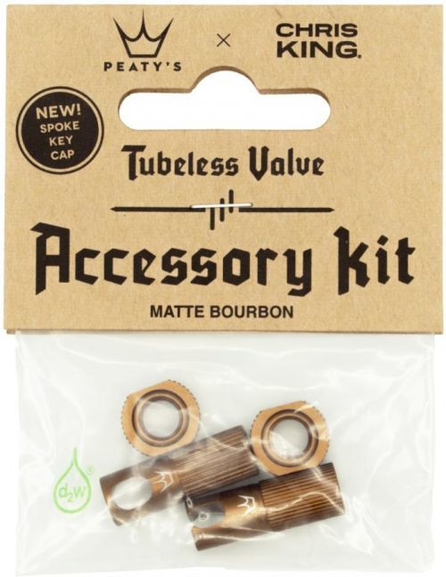 Peaty's X Chris King (Mk2) Bourbon Tubeless Valves Accessory Kit uni