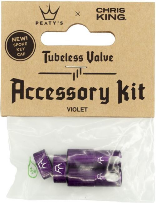 Peaty's X Chris King (Mk2) Violet Tubeless Valves Accessory Kit uni