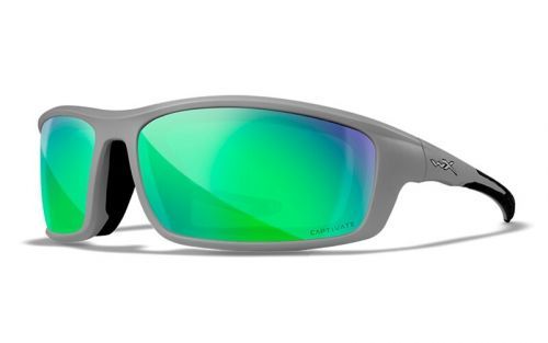Sluneční brýle Grid Captivate Wiley X® – Captivate™ zelené polarizované mirror, Šedá (Barva: Šedá, Čočky: Captivate™ zelené polarizované mirror)