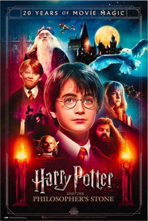 GRUPO ERIK Plakát, Obraz - Harry Potter - Philosopher's stone - 20th anniversary, (61 x 91.5 cm)