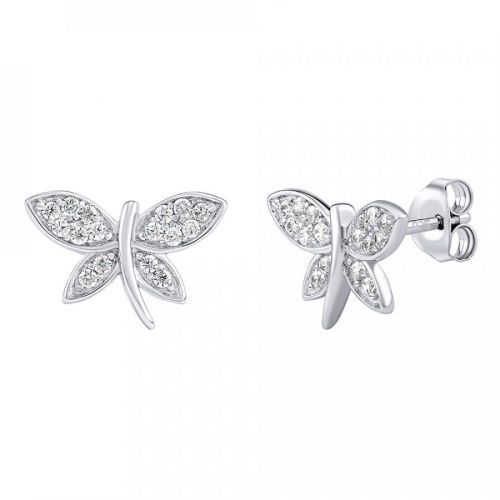 Stříbrné náušnice vážky Brietta s Brilliance Zirconia - JJJ0114EW