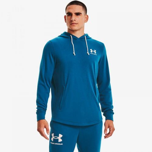 Under Armour Rival Terry Lc Hoodie Deep Sea/ Onyx White S