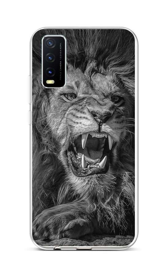 Kryt TopQ Vivo Y20s silikon Černobílý lev 70118