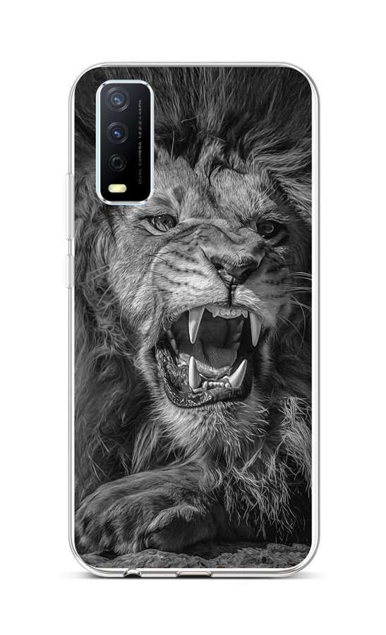 Kryt TopQ Vivo Y11s silikon Černobílý lev 70099