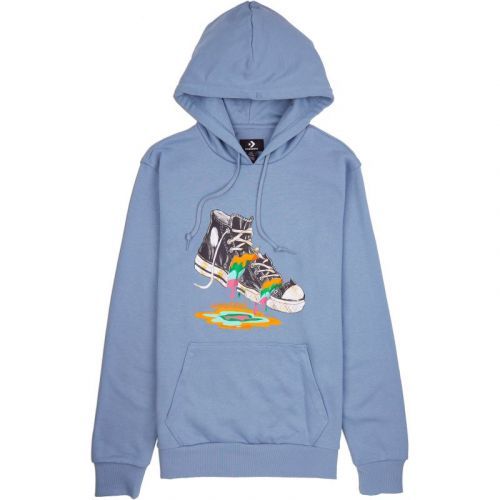 Mikina Converse Paint Drip Graphic Hoodi - Modrá - L