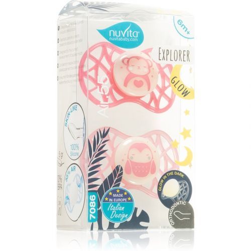 Nuvita Explorer Orthodontic 6m+ dudlík Female night 1 ks