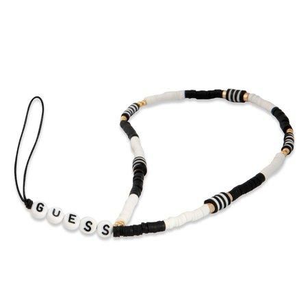 GUSTBCKH Guess Poutko na Telefon Heishi Beads Black/White