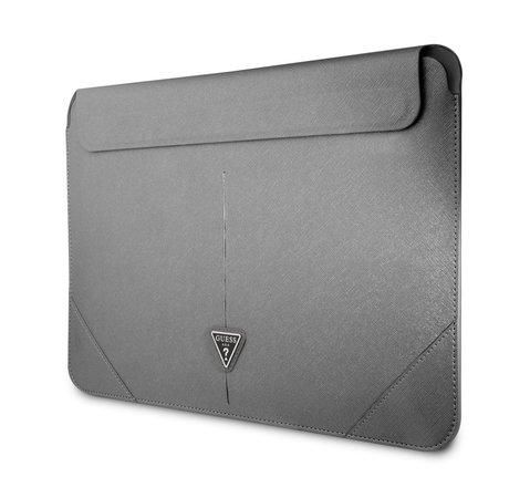 GUCS16PSATLG Guess Saffiano Triangle Metal Logo Computer Sleeve 16