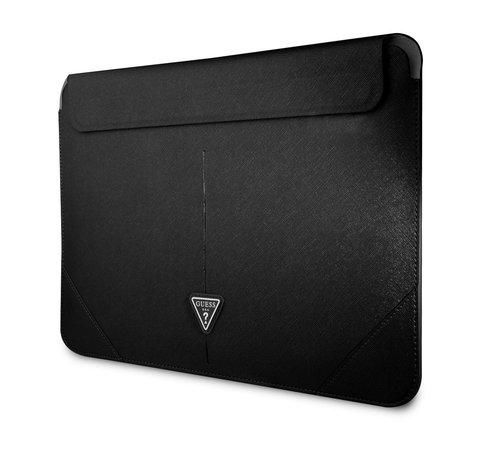 GUCS16PSATLK Guess Saffiano Triangle Metal Logo Computer Sleeve 16