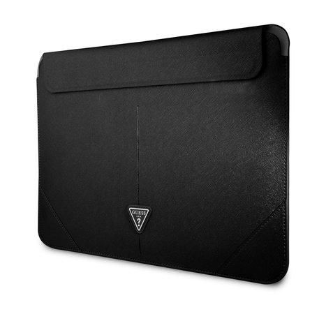 GUCS14PSATLK Guess Saffiano Triangle Metal Logo Computer Sleeve 13/14