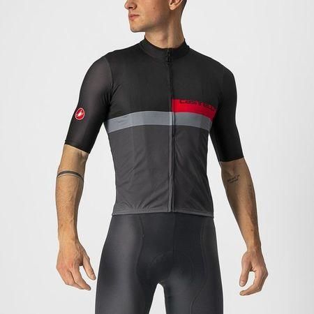 Castelli - pánský dres A Blocco, light black/red-dark gray XL