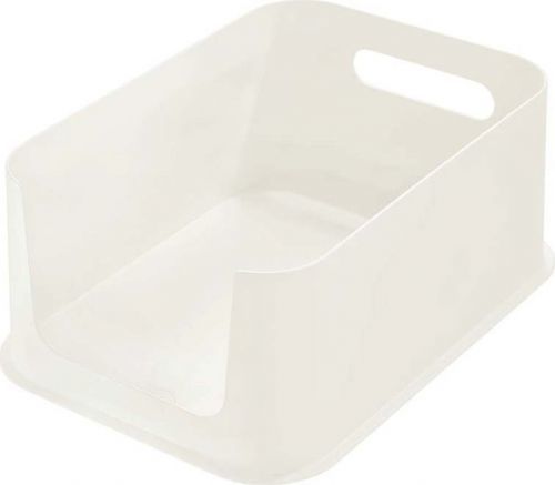 Bílý úložný box iDesign Eco Open, 21,3 x 30,2 cm
