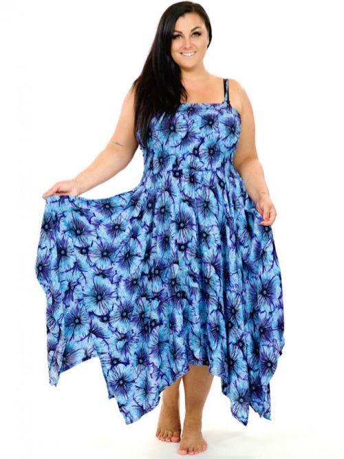 Himalife Šaty-sukně 2v1 Dawa Lanai - tyrkysové Velikost: S/M