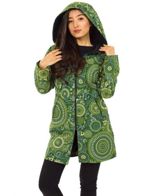 Himalife Podzimní/zimní kabát Hiva - zelený Velikost: S