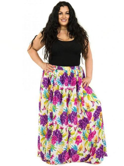 Himalife Maxi sukně s kapsami Matea - bílá Velikost: S/M