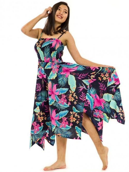 Himalife Šaty-sukně 2v1 Dawa Kihei - černá Velikost: S/M