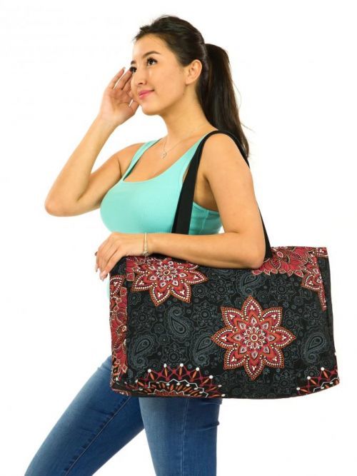 Himalife Maxi kabelka Sambora - černá s červenou