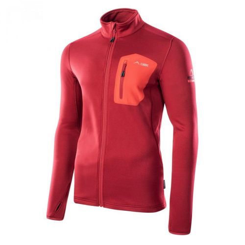 ELBRUS Emino Polartec® - pánská mikina/blůza Barva: Červená (Chili Pepper/Flame Scarlet), Velikost: M