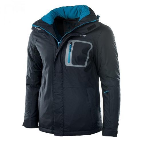 HI-TEC Bicco - pánská zimní bunda s kapucí (antracit) Barva: Černá (Anthracite), Velikost: M