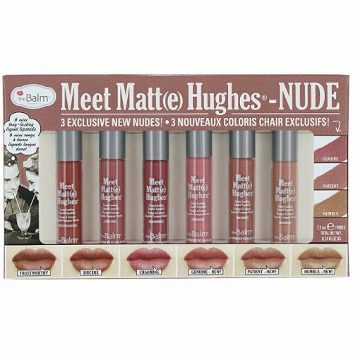 theBalm Sada 6 dlouhotrvajících tekutých rtěnek Meet Matte Hughes  Nude #8