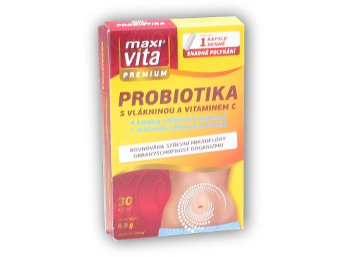 Maxivita MaxiVita probiotika+vláknina+vit C 30cps