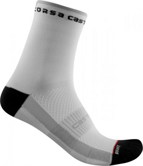 Castelli ponožky Rosa Corsa W 11 white/black L/XL