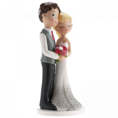 Svatební figurka na dort spokojené manželství 16cm - Dekora