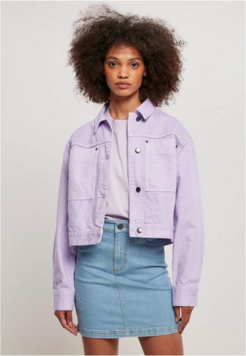 Ladies Short Boxy Worker Jacket - lilac 3XL