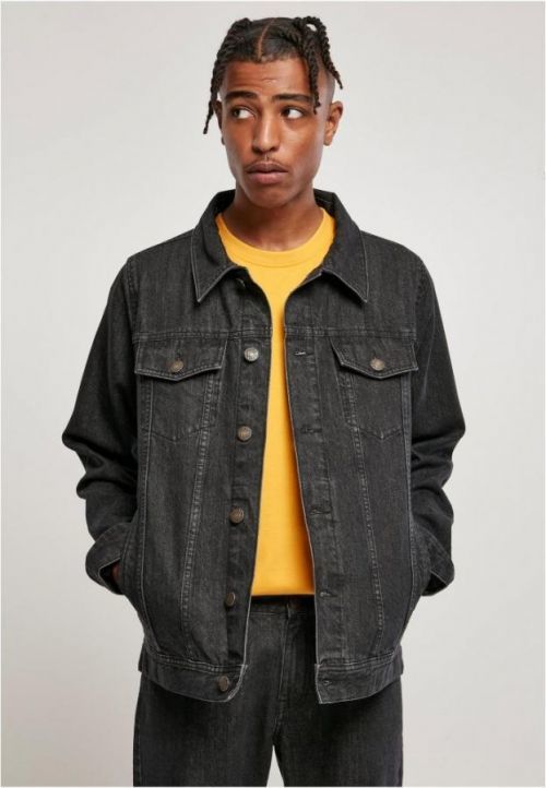 Organic Basic Denim Jacket - black washed 3XL