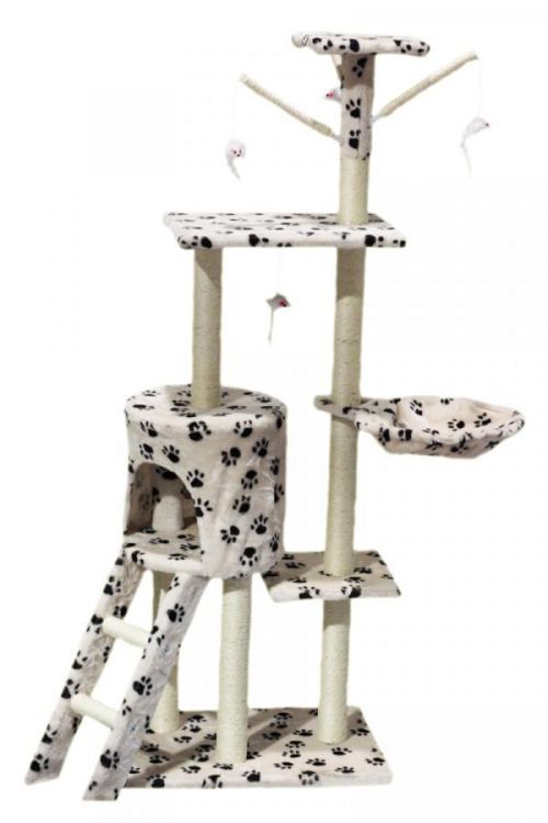 Hawaj Škrabadlo pro kočky 138 cm tlapkový vzor 201506