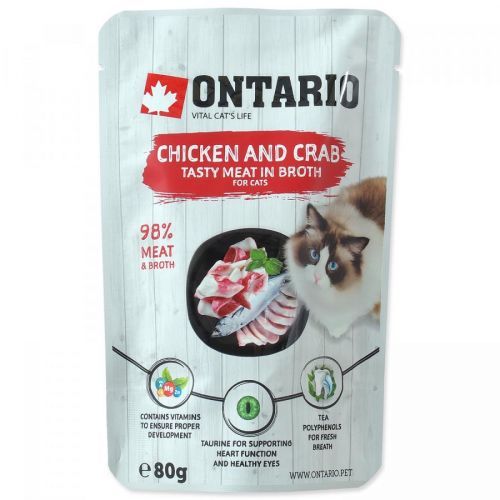 Ontario Cat Chicken and Crab in Broth 80 g