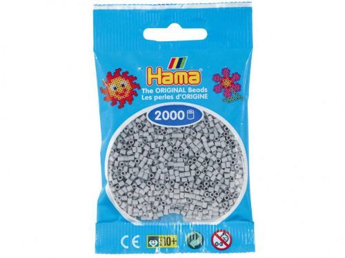 HAMA MINI zažehlovací korálky - SVĚTLE ŠEDÉ - 2 000 ks