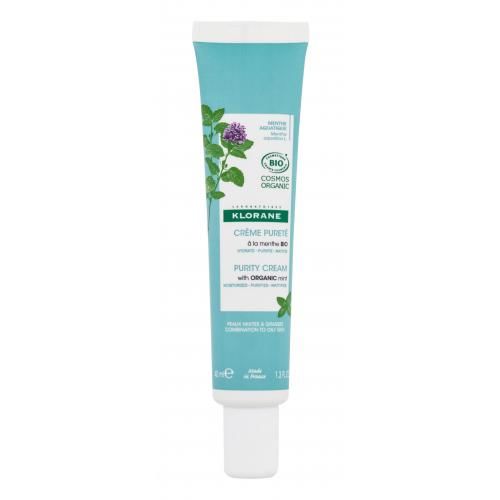 Klorane Aquatic Mint Purity Cream 40 ml lehký hydratační krém pro smíšenou a mastnou pleť pro ženy