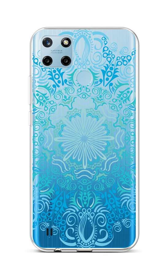 Kryt TopQ Realme C25Y silikon Blue Mandala 70587