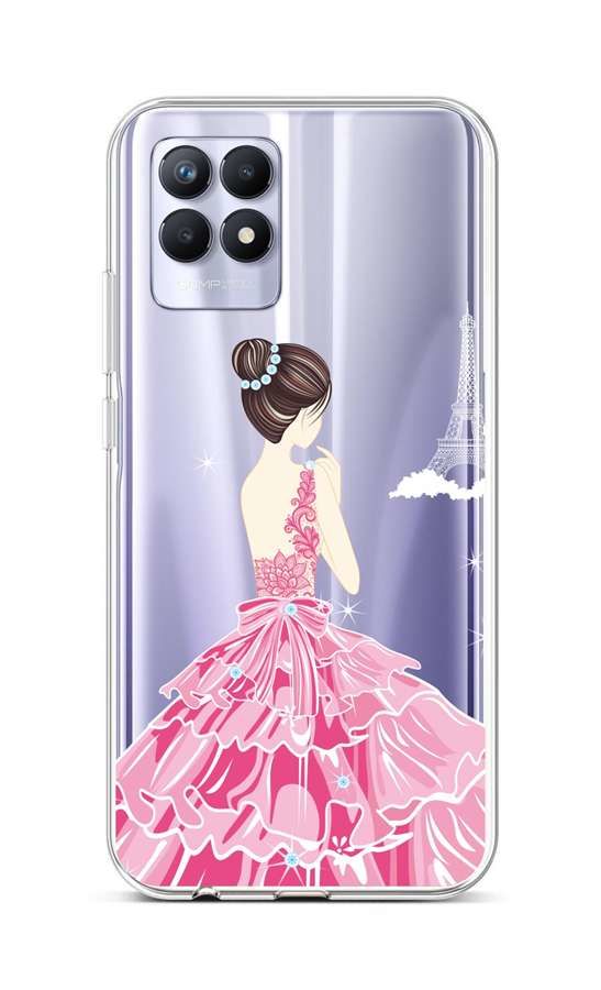 Kryt TopQ Realme 8i silikon Pink Princess 69865