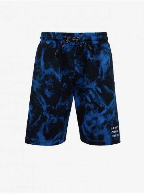 Modré pánské vzorované kraťasy SAM 73 Benedict