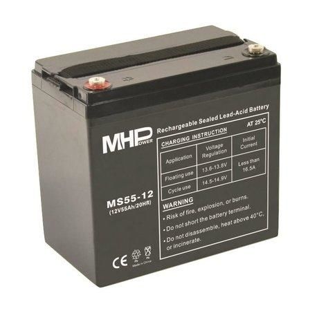 Baterie MHPower MS55-12 VRLA AGM 12V/55Ah, MS55-12