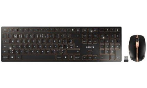 CHERRY set klávesnice + myš DW 9100 SLIM/ bezdrátový/ USB/ černý/ CZ+SK layout, JD-9100CS-2